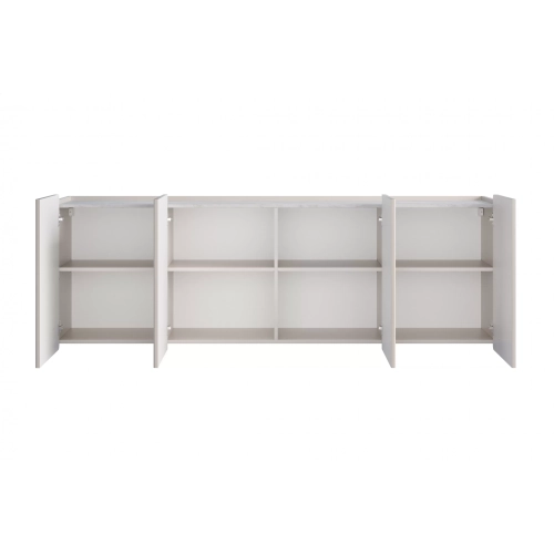 Komoda Malmi 200 cm wisząca - kaszmir / crema bianca / czarny